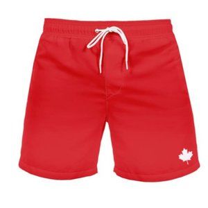 NWT Tipsy Elves Red Canada Swim Suit Trunks